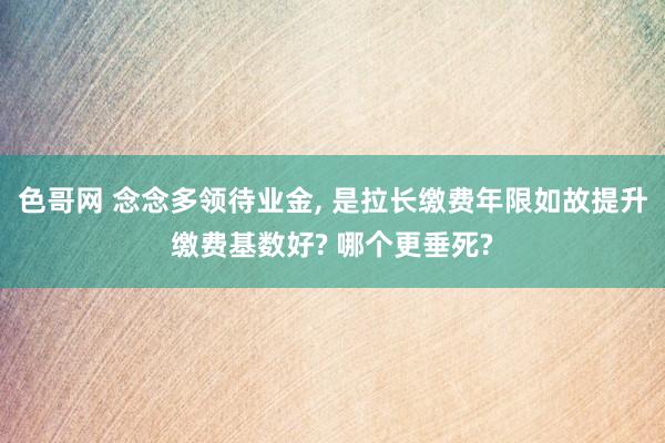 色哥网 念念多领待业金， 是拉长缴费年限如故提升缴费基数好? 哪个更垂死?